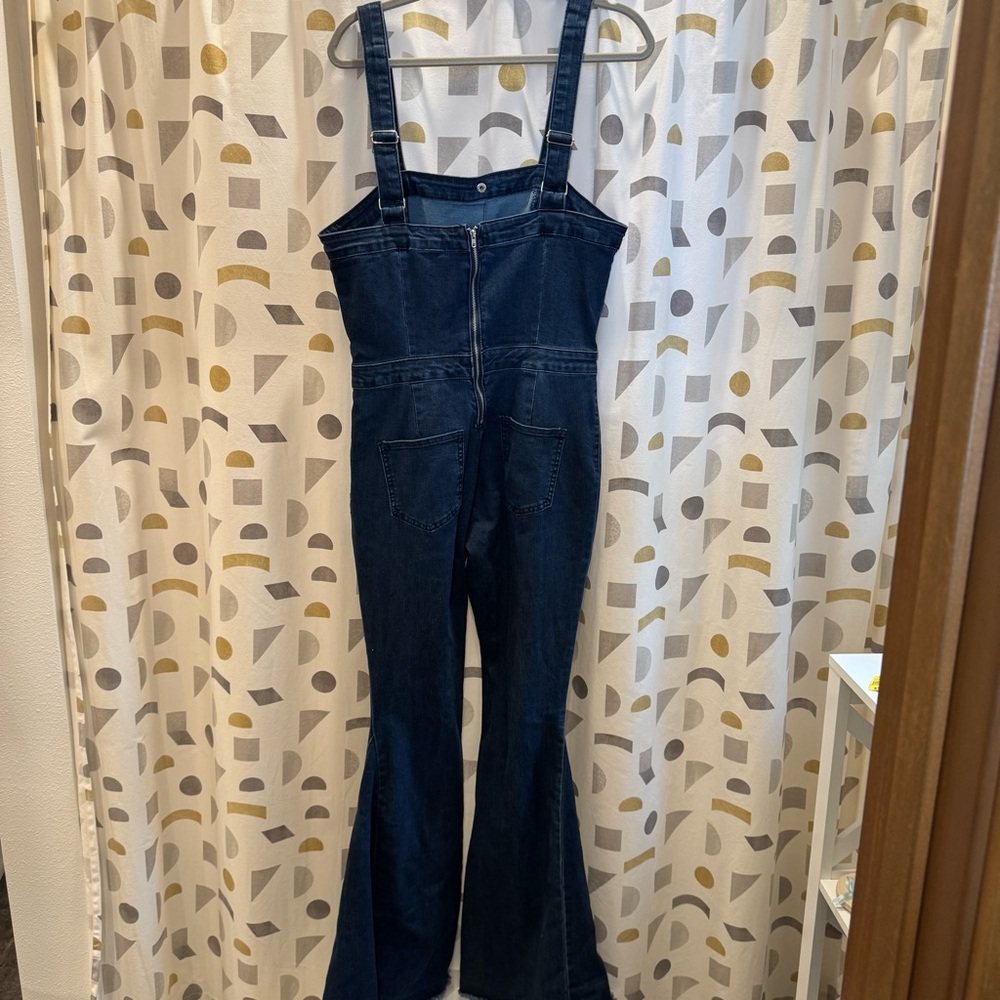 Western Rodeo Style Denim Overall - Picture 2 of 5